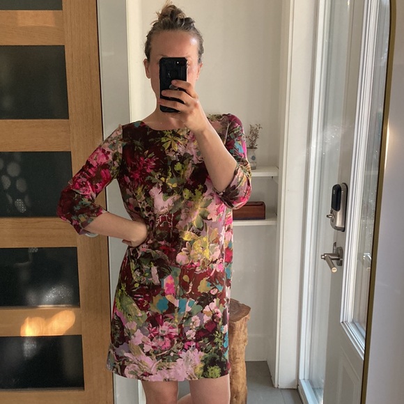 FUZZI floral shift dress size 42 - Picture 2 of 12